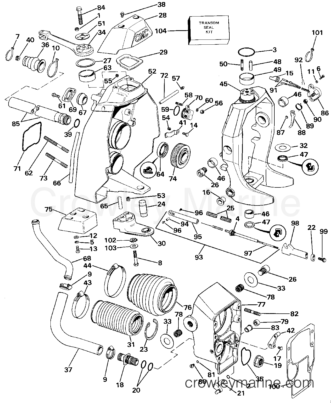 1987 Stern Drive 3 - 302APSRC - TRANSOM MOUNT