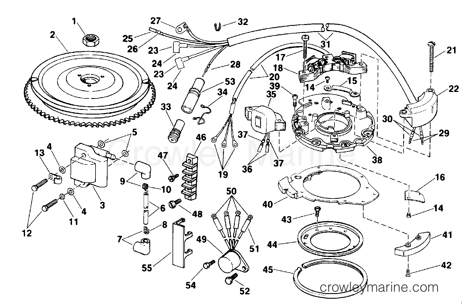 1990 Outboard 28 - J28ESLESM - IGNITION