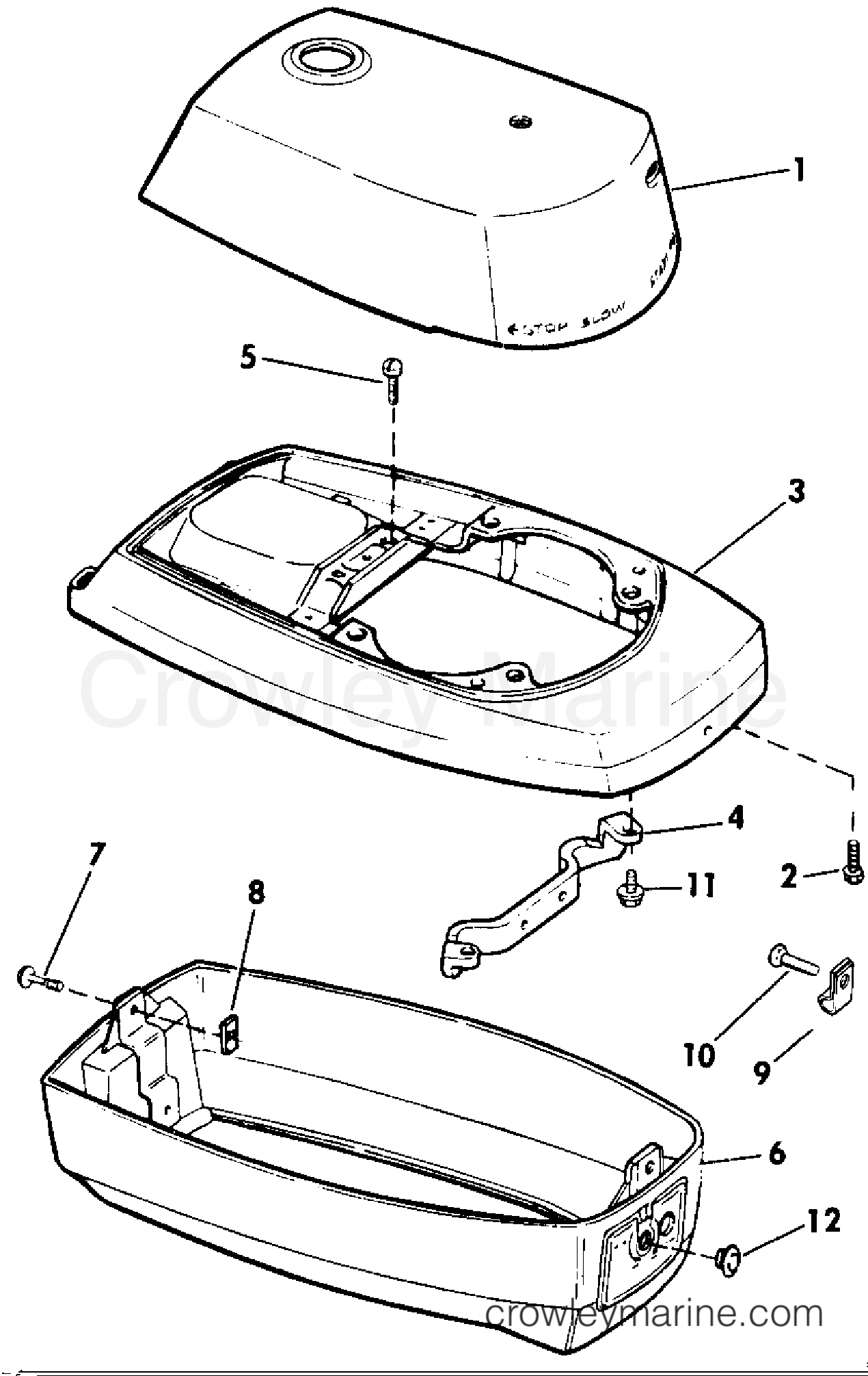 1989 Outboard 3 - J3BRCEC - ENGINE COVER