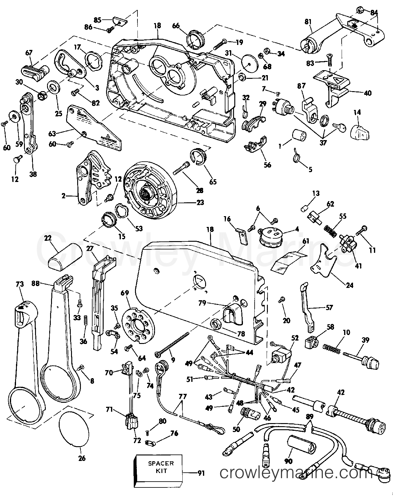 1986 Evinrude Outboards 200 - E200STLCDR REMOTE CONTROL section