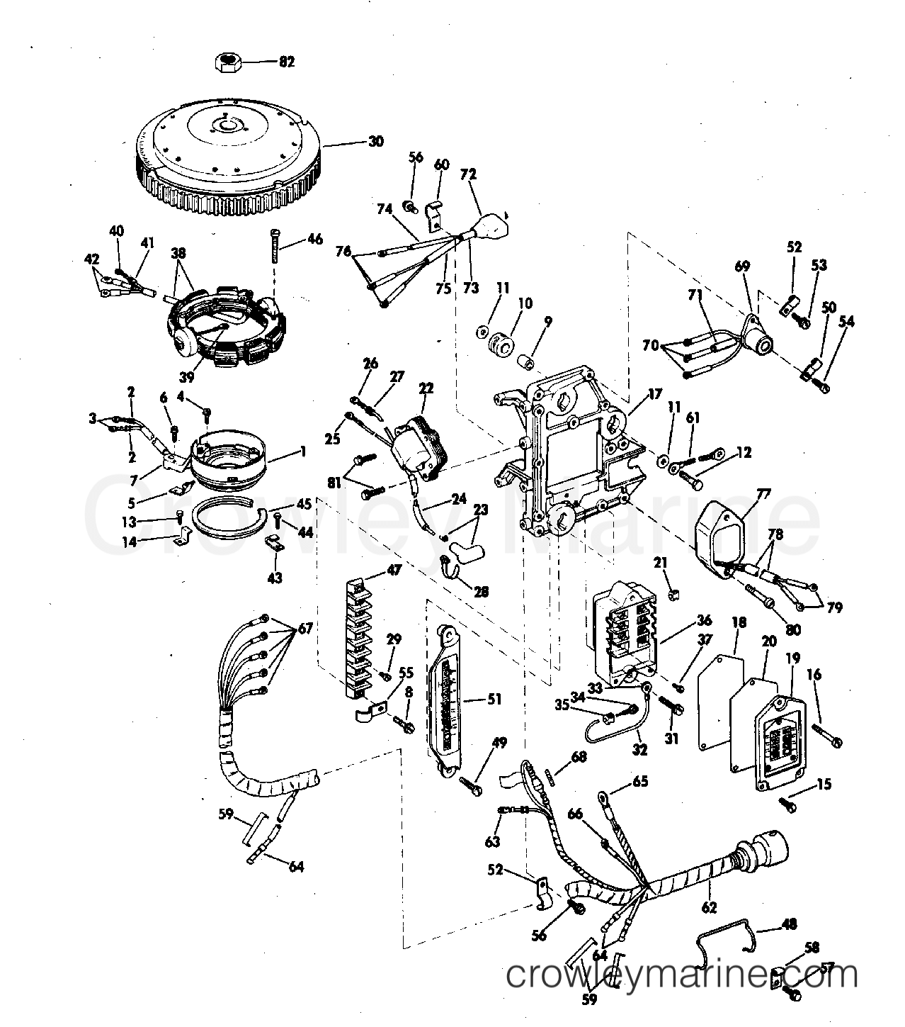 1972 Outboard 50 - 50RL72C - IGNITION SYSTEM