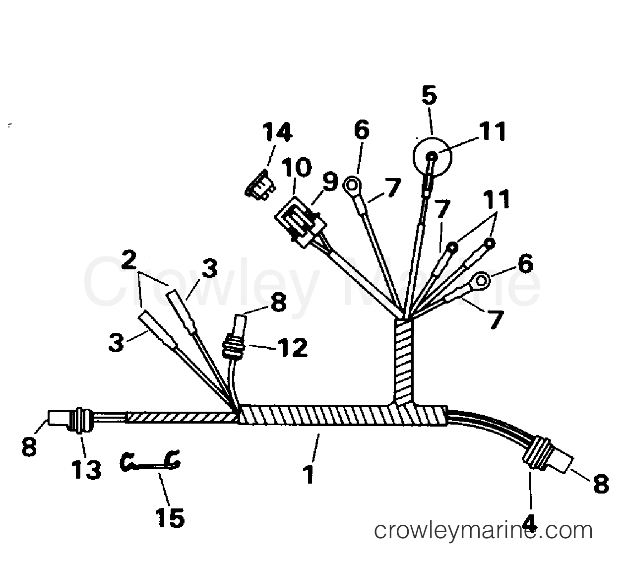 1995 Outboard 9.9 - J10FEXEO - MOTOR CABLE - TE MODELS