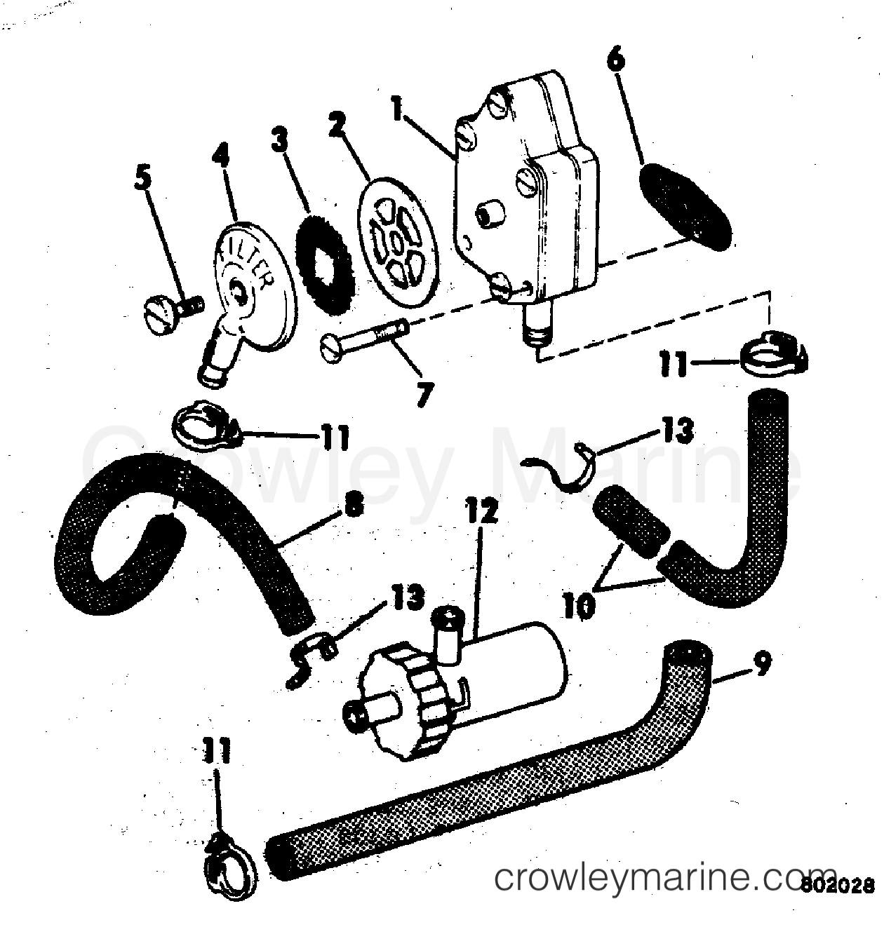 1981 Outboard 25 - J25RSA - FUEL PUMP