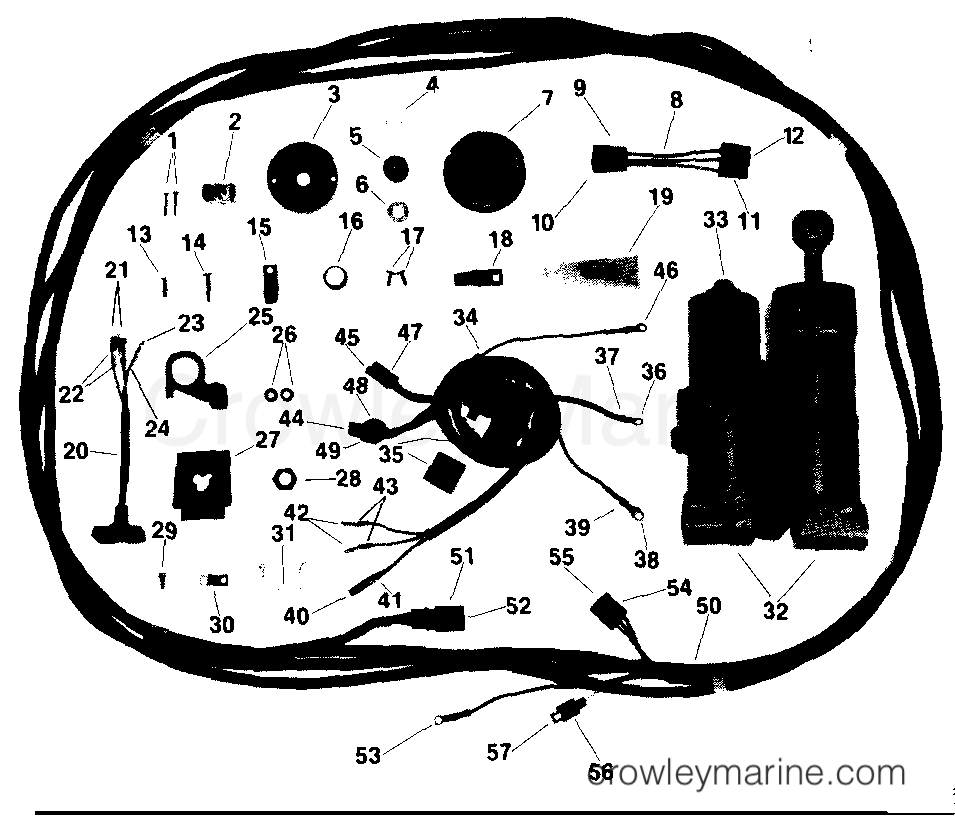 1989 Rigging Parts Accessories - Power Trim & Tilt - POWER TRIM/TILT KIT - 40, 48 & 50 TE & REMOTE ELECTRIC