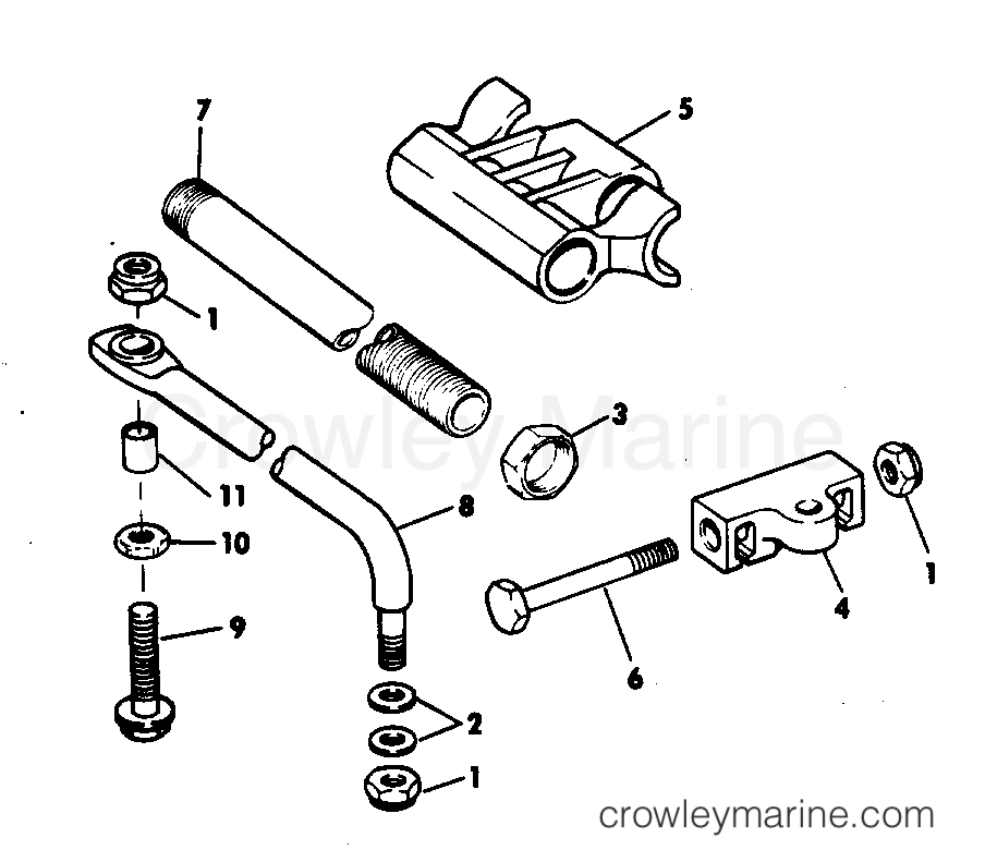 1981 Rigging Accessories - Steering - DUAL CABLE STEERING CONNECTOR KIT-PARALLEL ENTRY