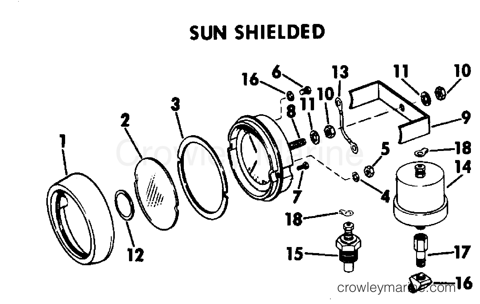 1968 Stern Drive 80 - NU-10S - INSTRUMENTS - SUN SHIELDED