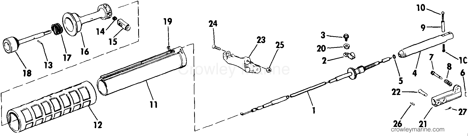 1985 Rigging Accessories - Miscellaneous - SHIFT HANDLE KIT 9.9 & 15