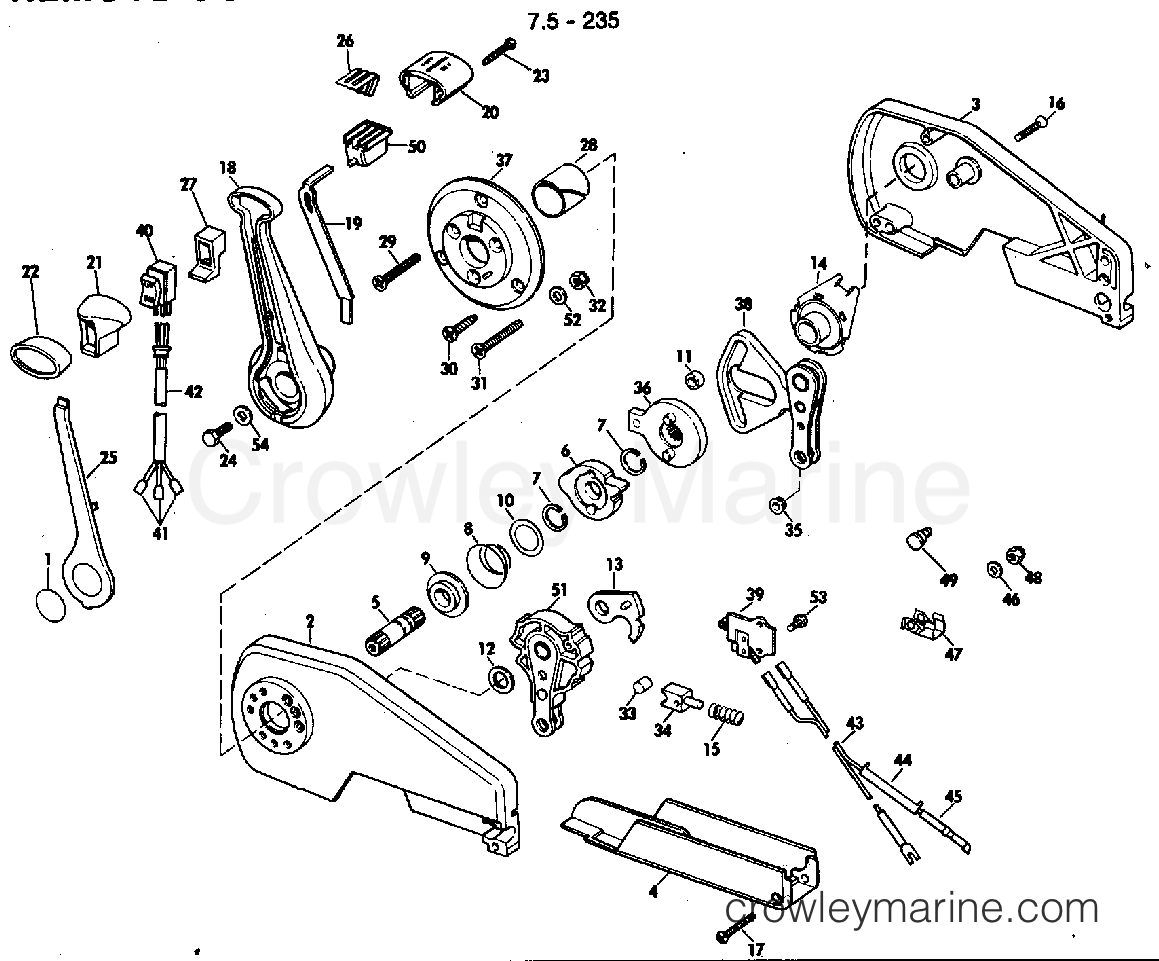 1981 Rigging Accessories - Remote Controls - REMOTE CONTROL ASSEMBLY-CONCEALED SIDE MOUNT