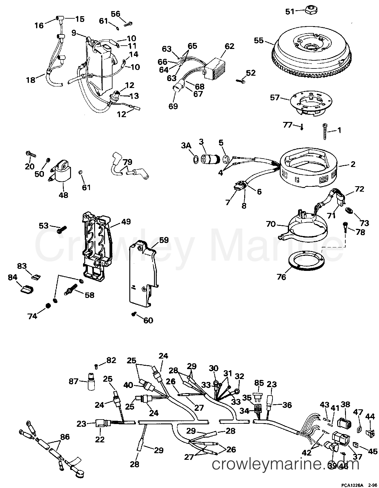 1996 Outboard 25 - BJ25AREDC - IGNITION SYSTEM - TNT