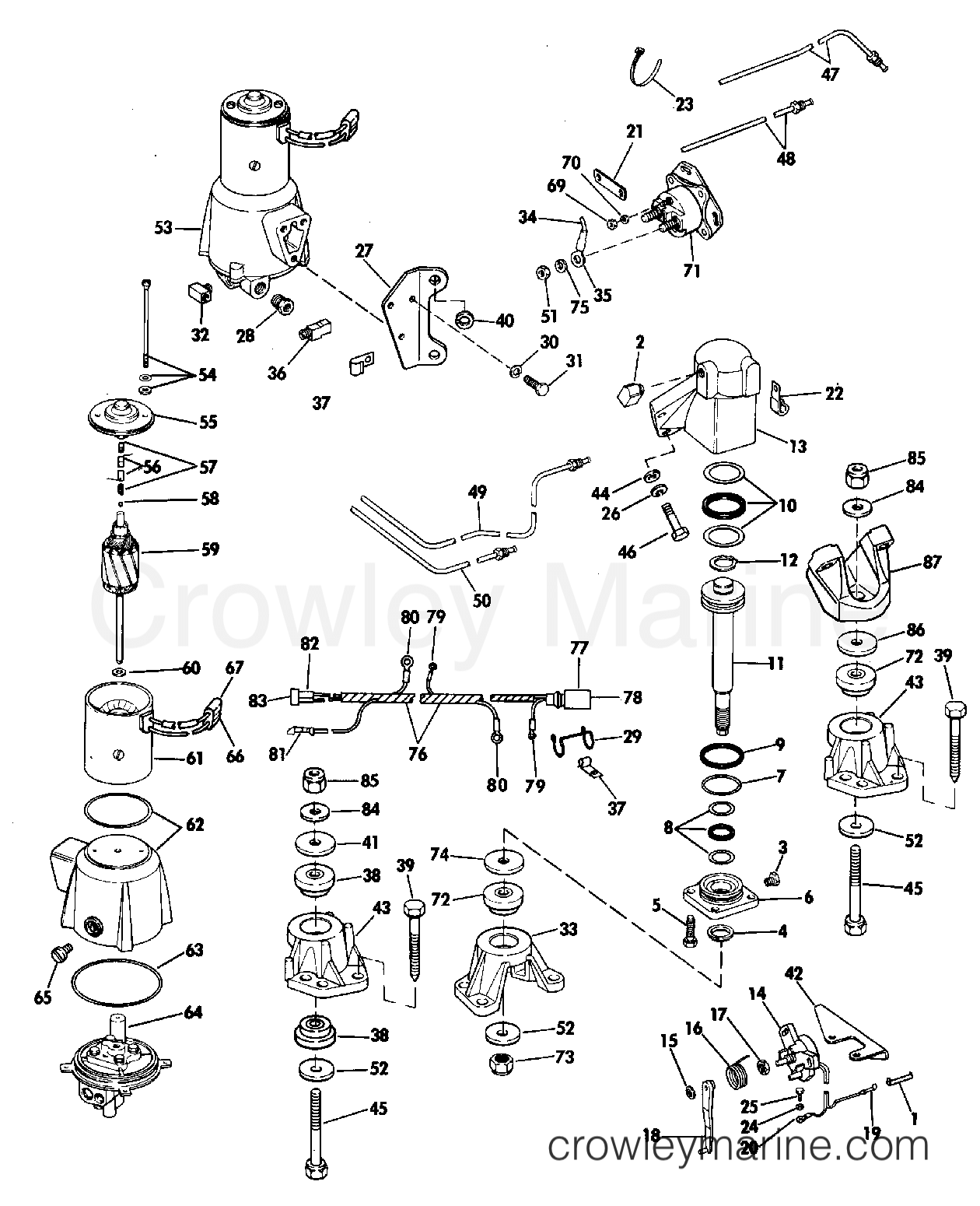 1983 Stern Drive 5 - 504STHRCTR - ENGINE MOUNT GROUP