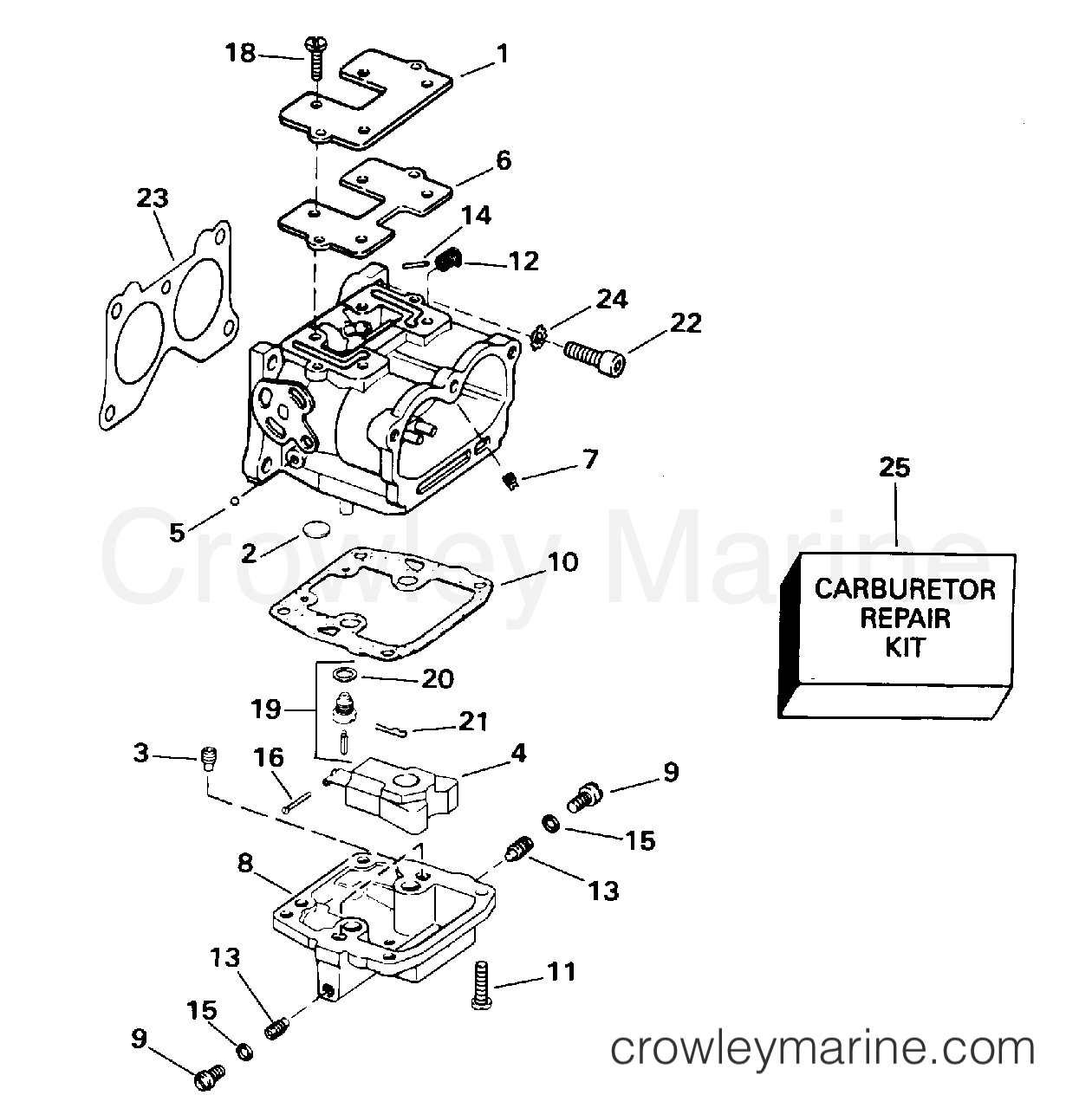 1995 Outboard 90 - J90TLEOR - CARBURETOR