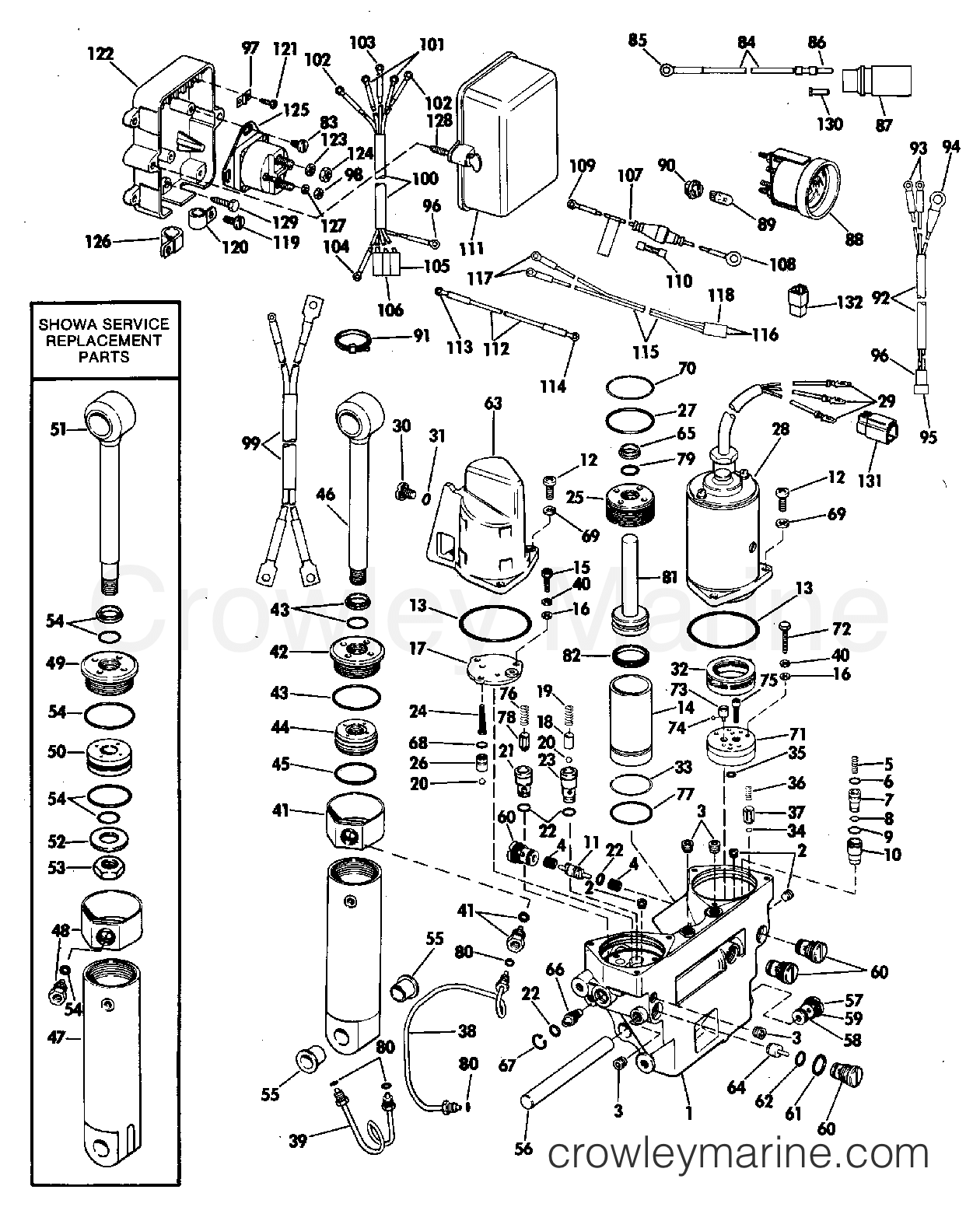 1981 Evinrude Outboards 70 - E70ELCIH POWER TILT AND TRIM section