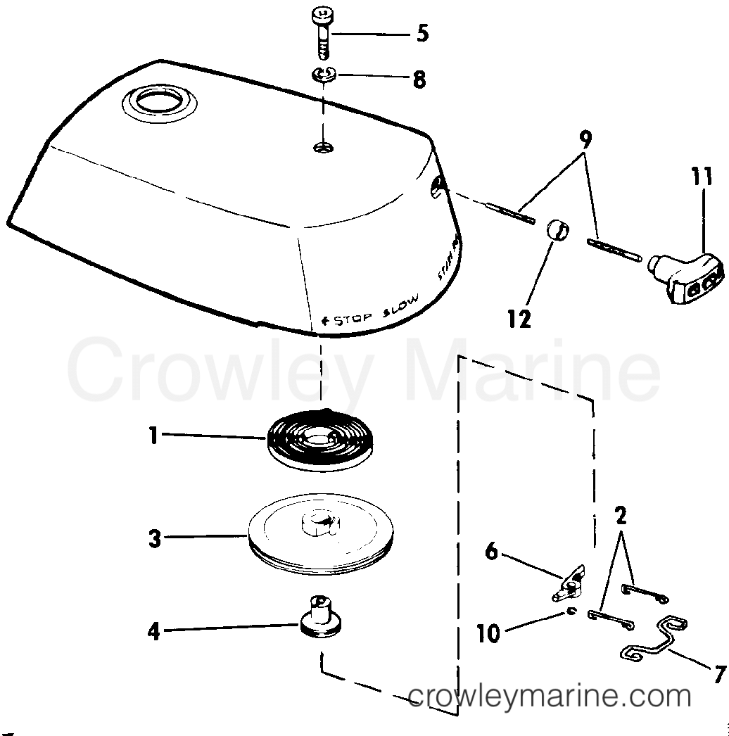 1990 Outboard 3 - J3BRESR - REWIND STARTER