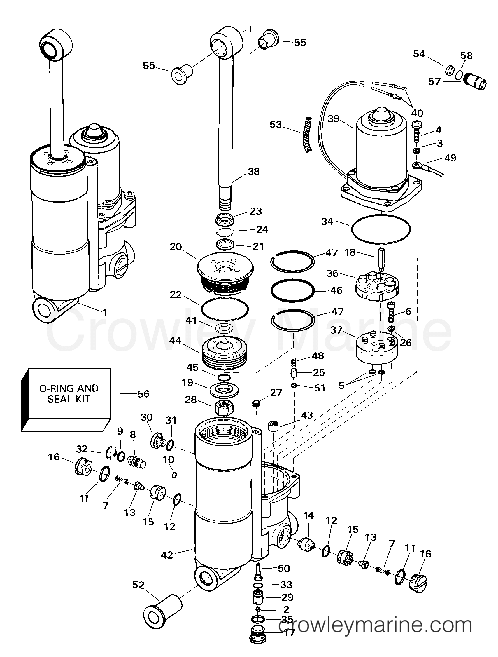 POWER TRIM AND TILT 2000 Outboard 35 BE35ARSSM Crowley Marine