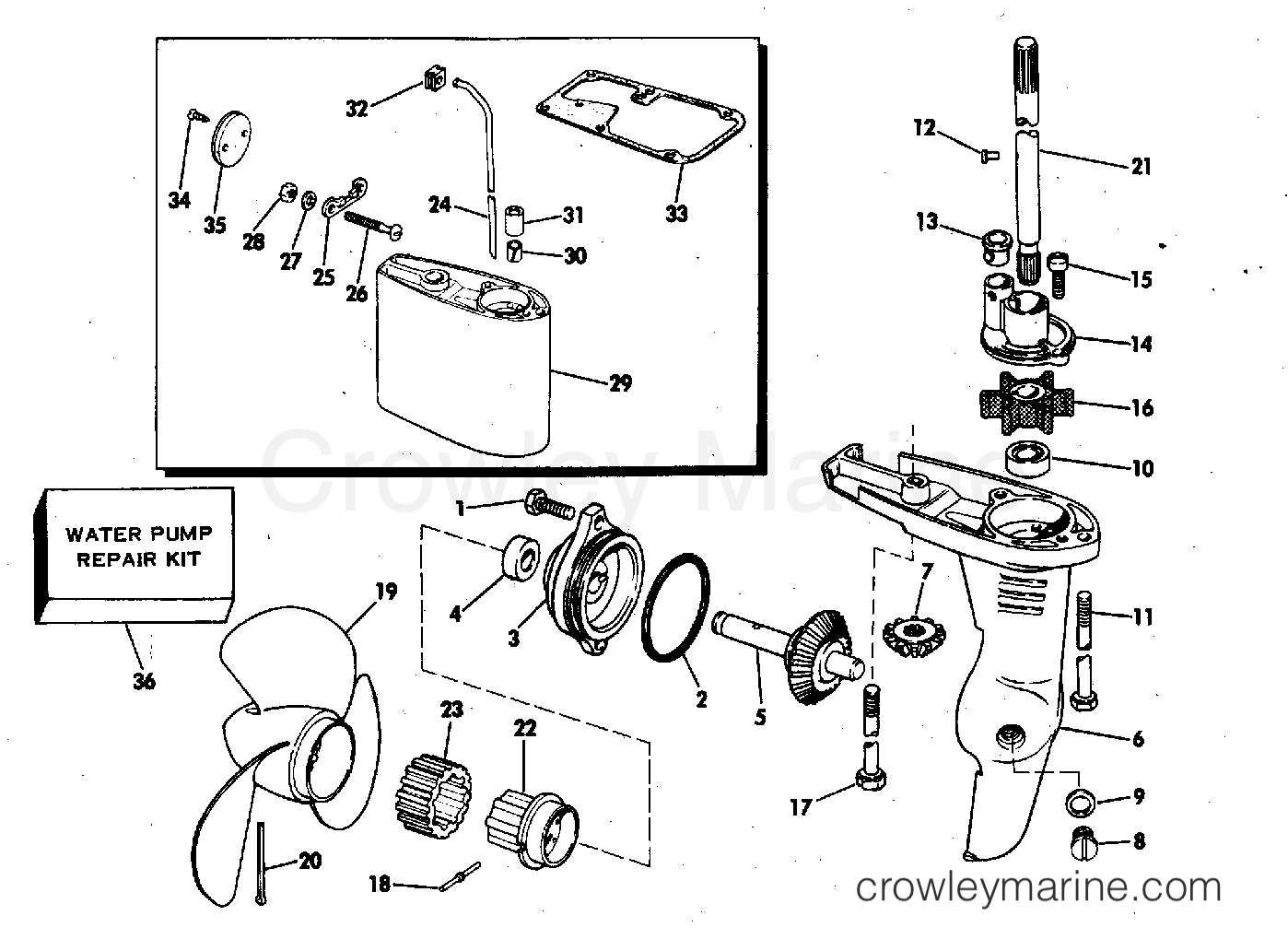 1978 Outboard 2 - 2802R - GEARCASE