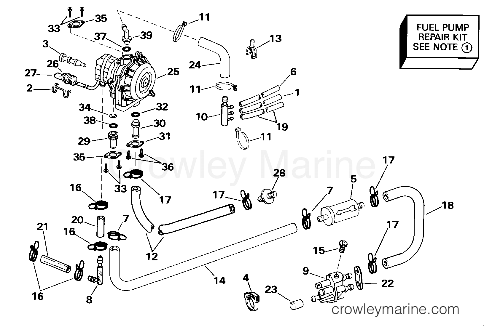 2000 Outboard 50 - BJ50RLSSM - FUEL PUMP