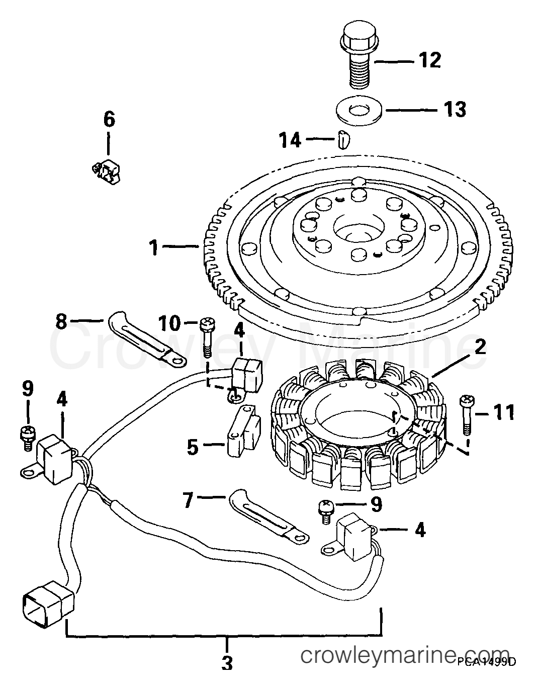 1999 Outboard 70 - E70PL4EEC - FLYWHEEL