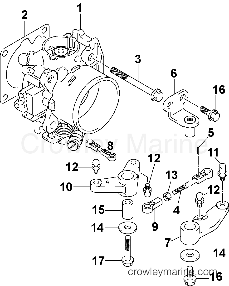 2004 Outboard 115 - J115PX4SRC - THROTTLE BODY