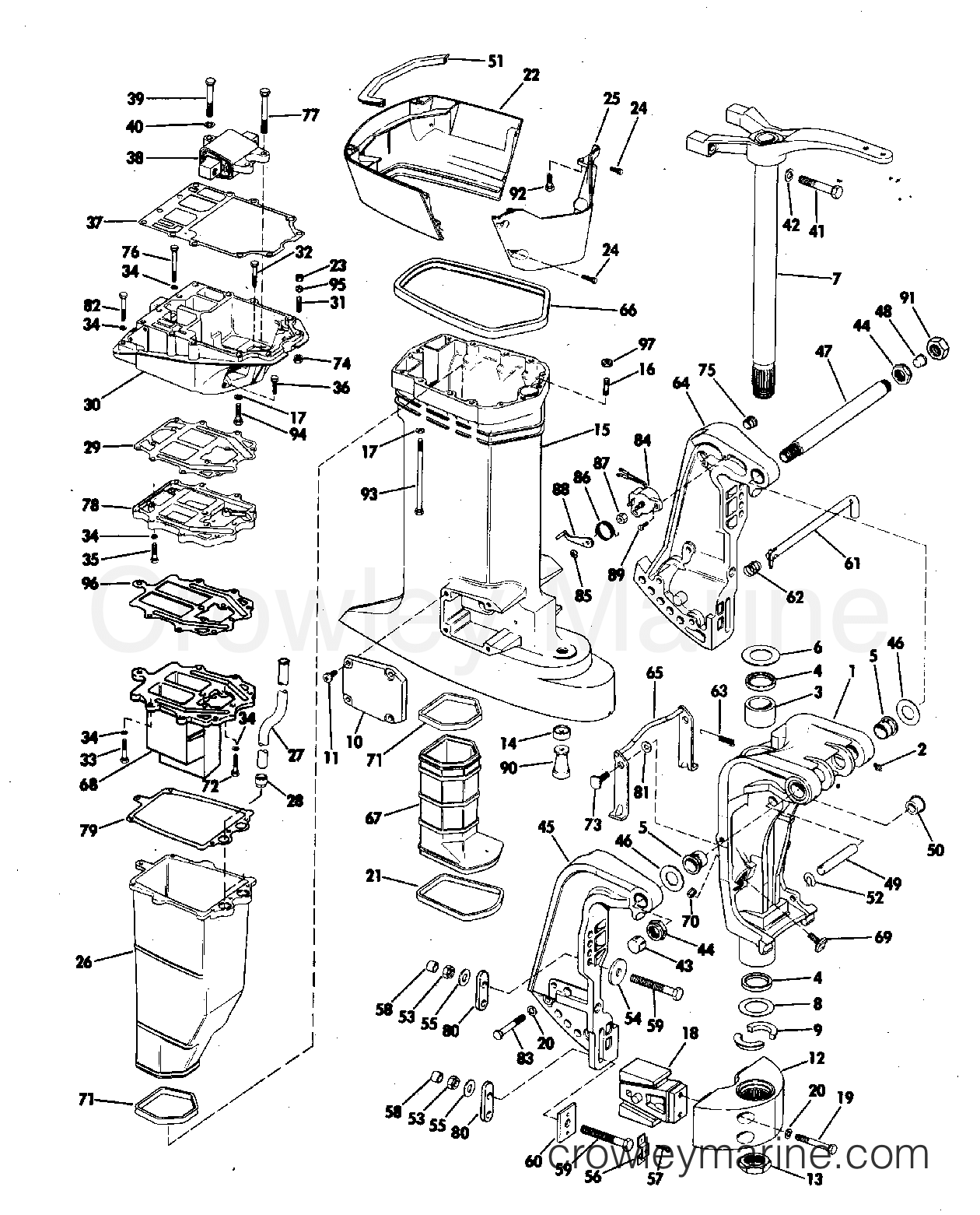 1978 Outboard 175 - 175TX78C - EXHAUST HOUSING