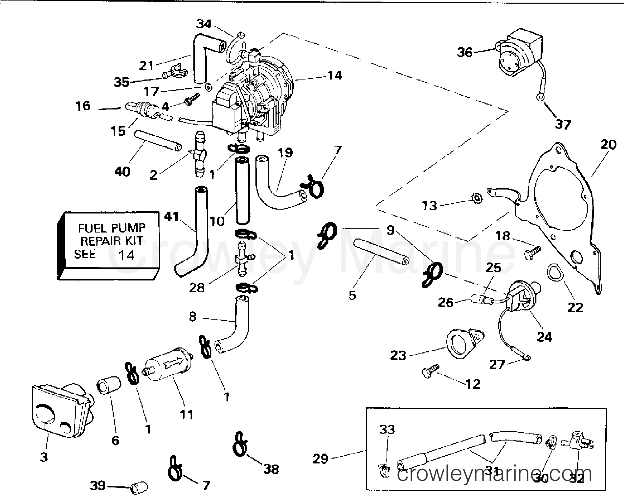 1994 Evinrude Outboards 185 - E185ESERK FUEL PUMP section
