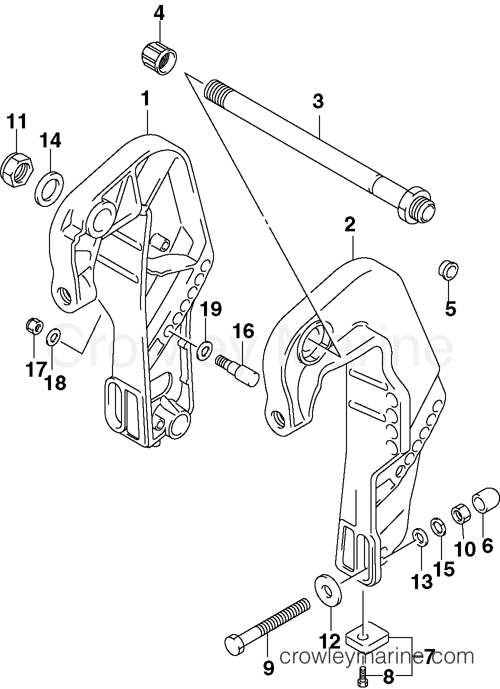 2003 Outboard 50 - J50PL4STC - CLAMP BRACKET