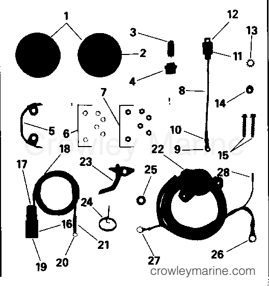 1991 Rigging Parts Accessories - Power Trim & Tilt - TRIM GAUGE & SENDER KIT - 40, 48 & 50 MODELS