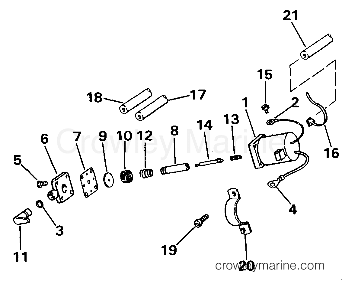 1987 Outboard 50 - J50BECUD - PRIMER SYSTEM - ELECTRIC START