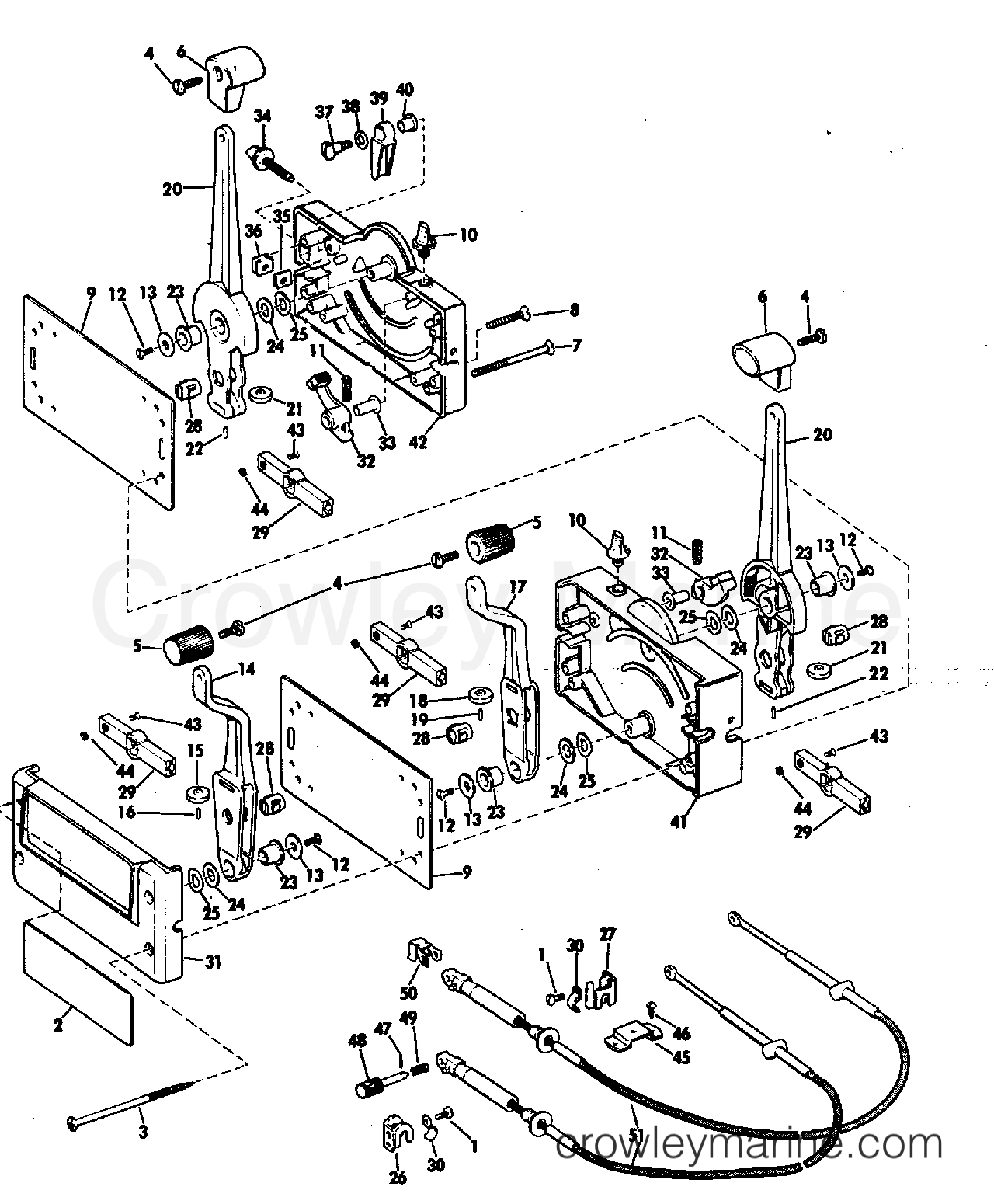 1982 Rigging Accessories - Remote Controls - REMOTE CONTROL TWIN MOTOR