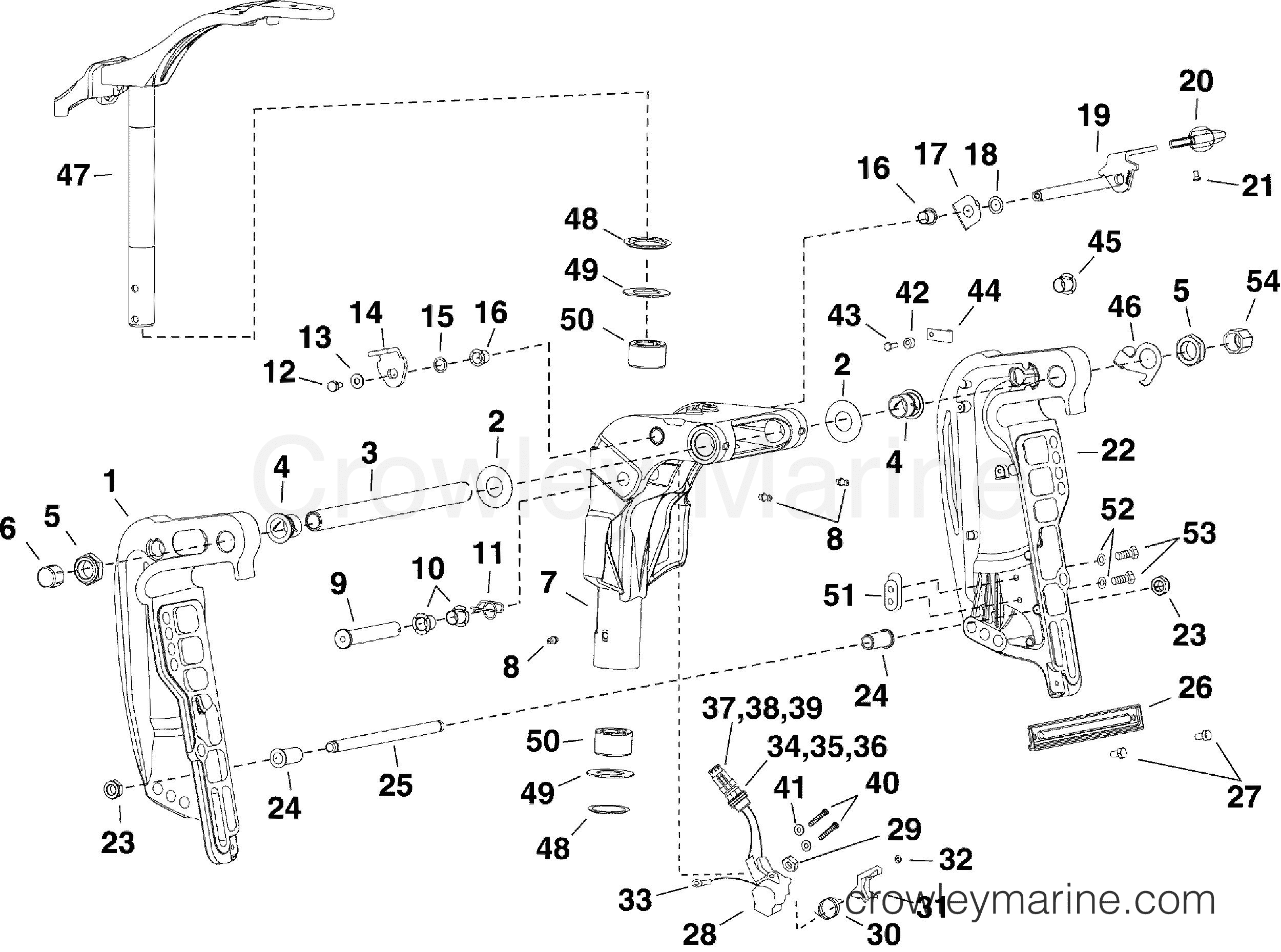 2011 Outboard 30 - E30DPSLIIS - SWIVEL BRACKET