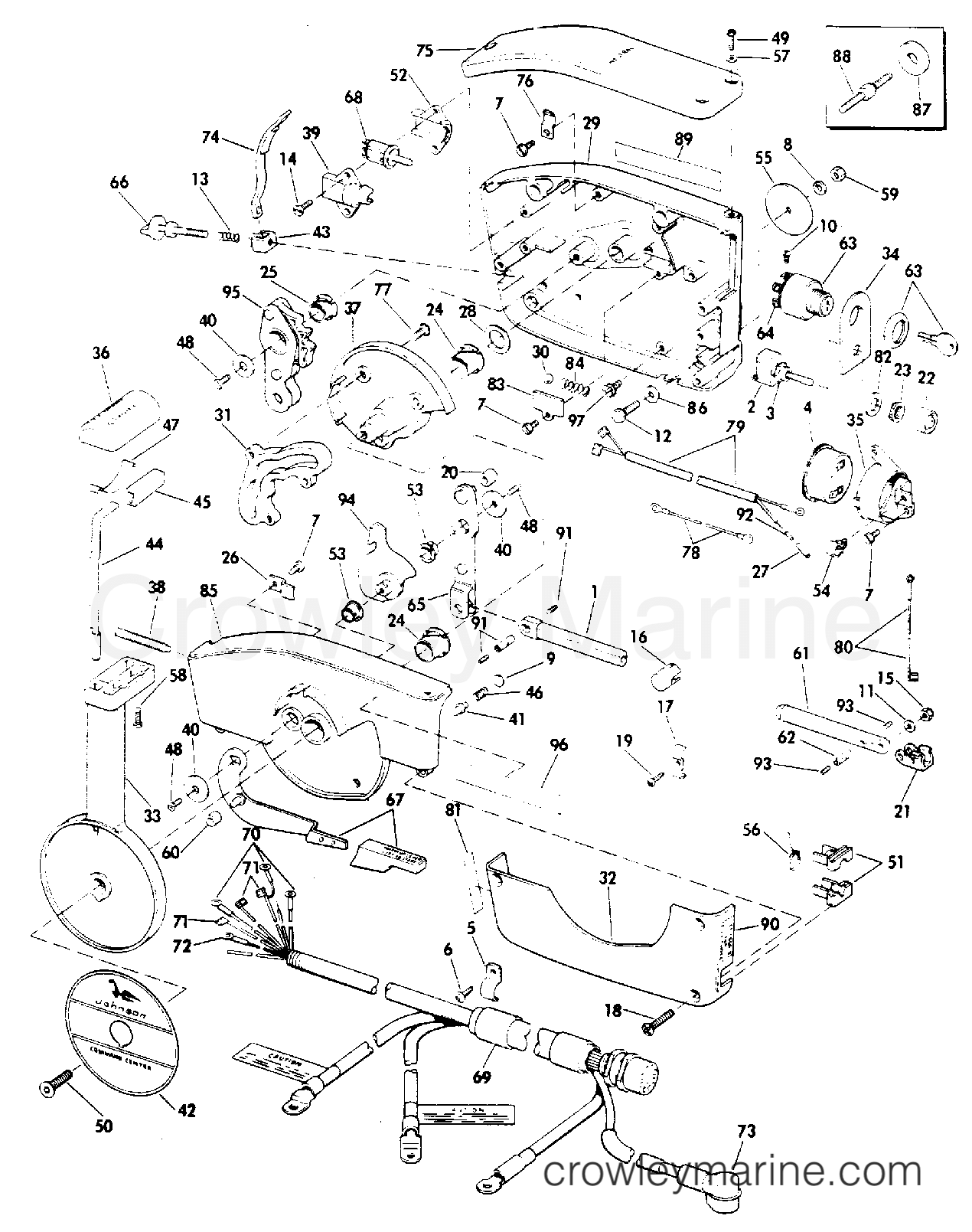 1975 Outboard 50 - 50ES75B - REMOTE CONTROL