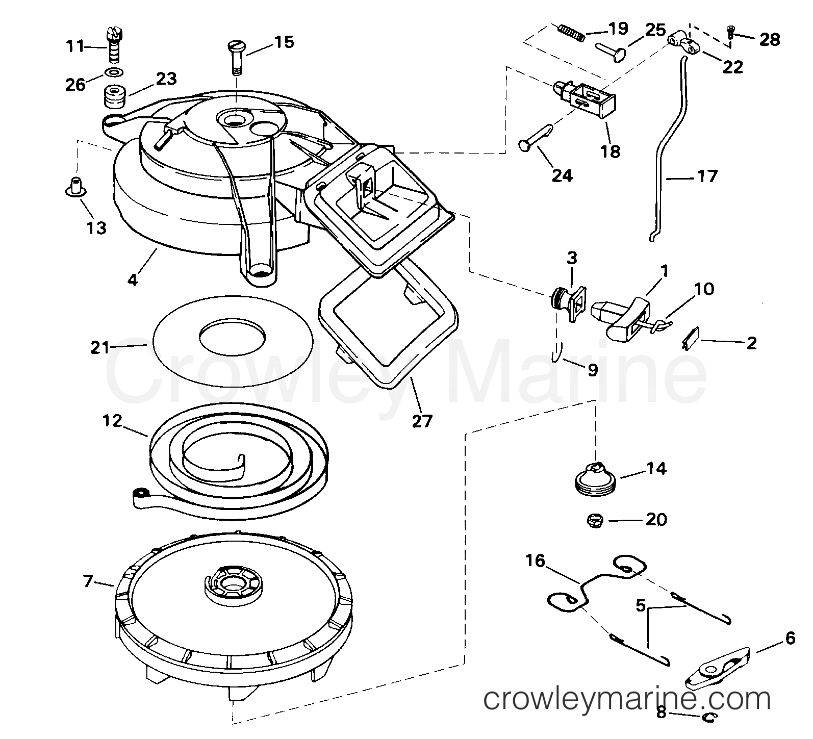2000 Outboard 10 - J10RSSA - REWIND STARTER