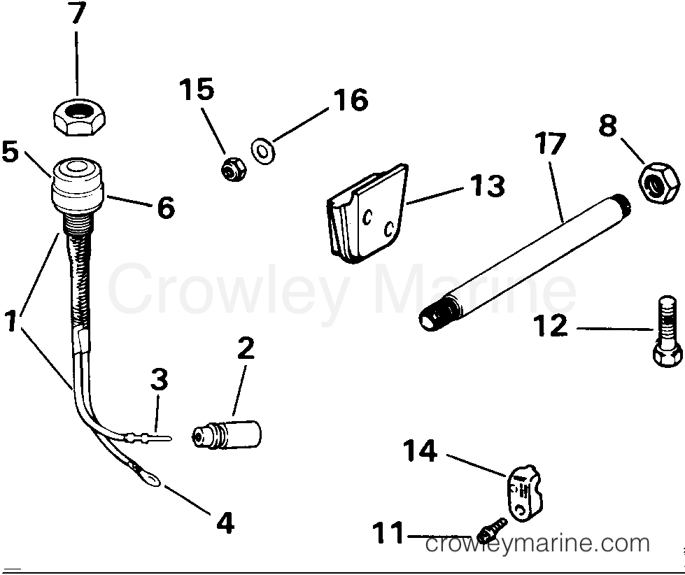 1991 Rigging Accessories - Remote Controls - REMOTE CONTROL CONVERSION KIT - 125 COMMERCIAL TE MODELS