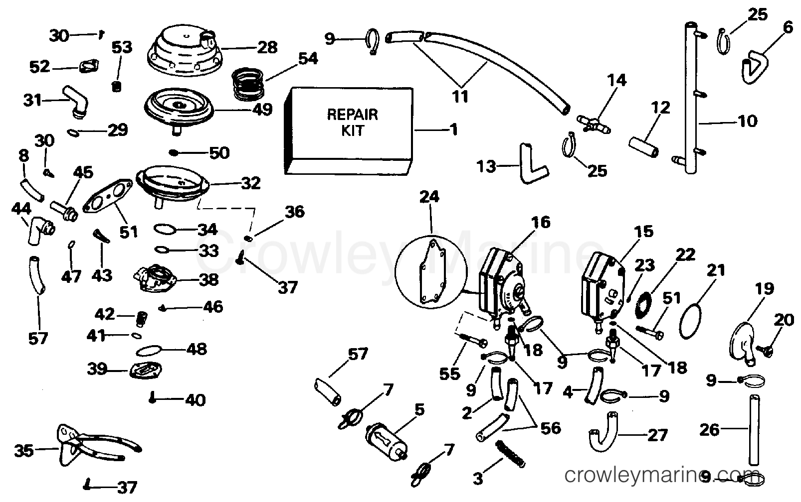 1996 Outboard 25 - BJ25AREDC - FUEL SYSTEM
