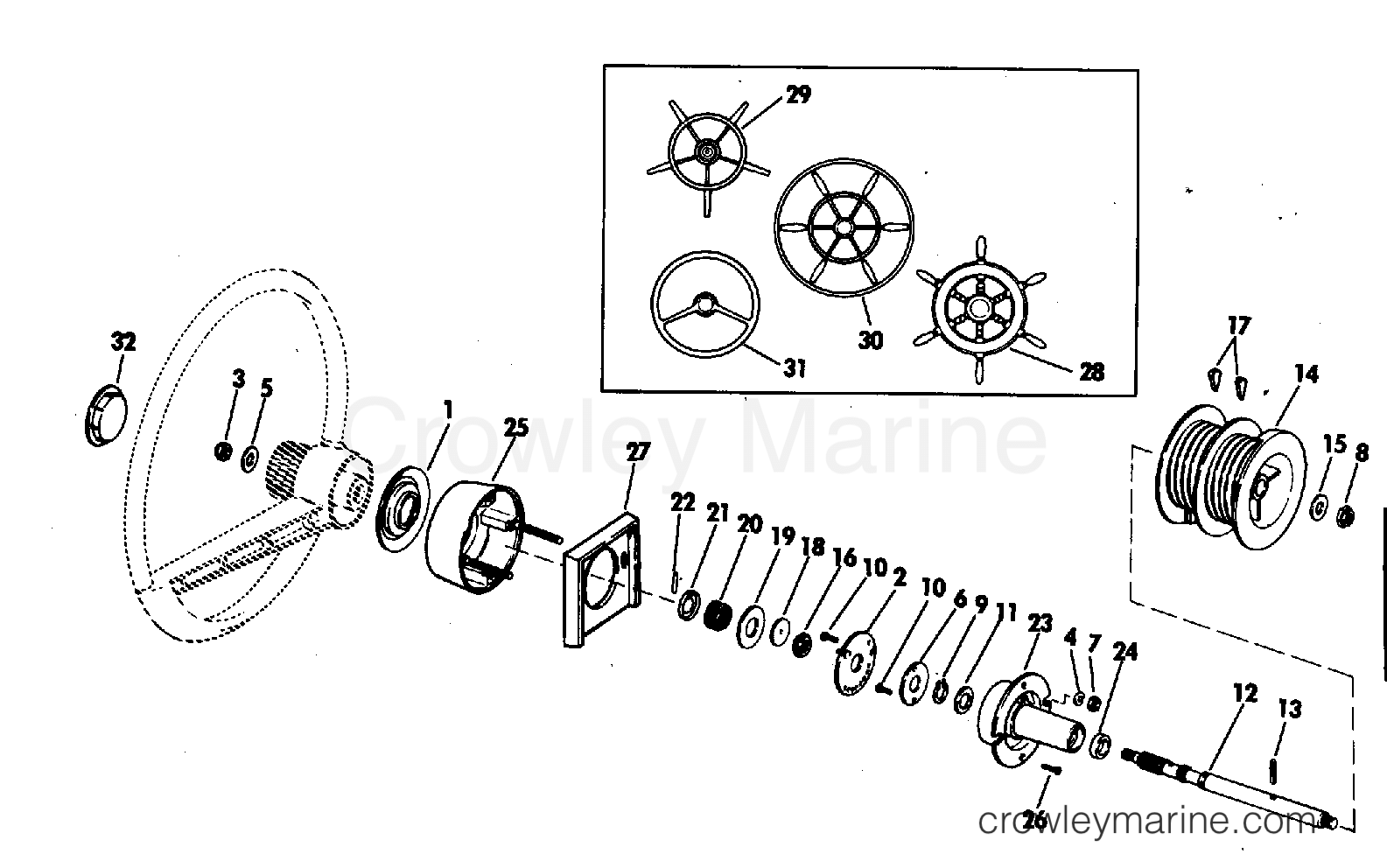 1974 Rigging Accessories - Steering - STEERING KIT-ROPE