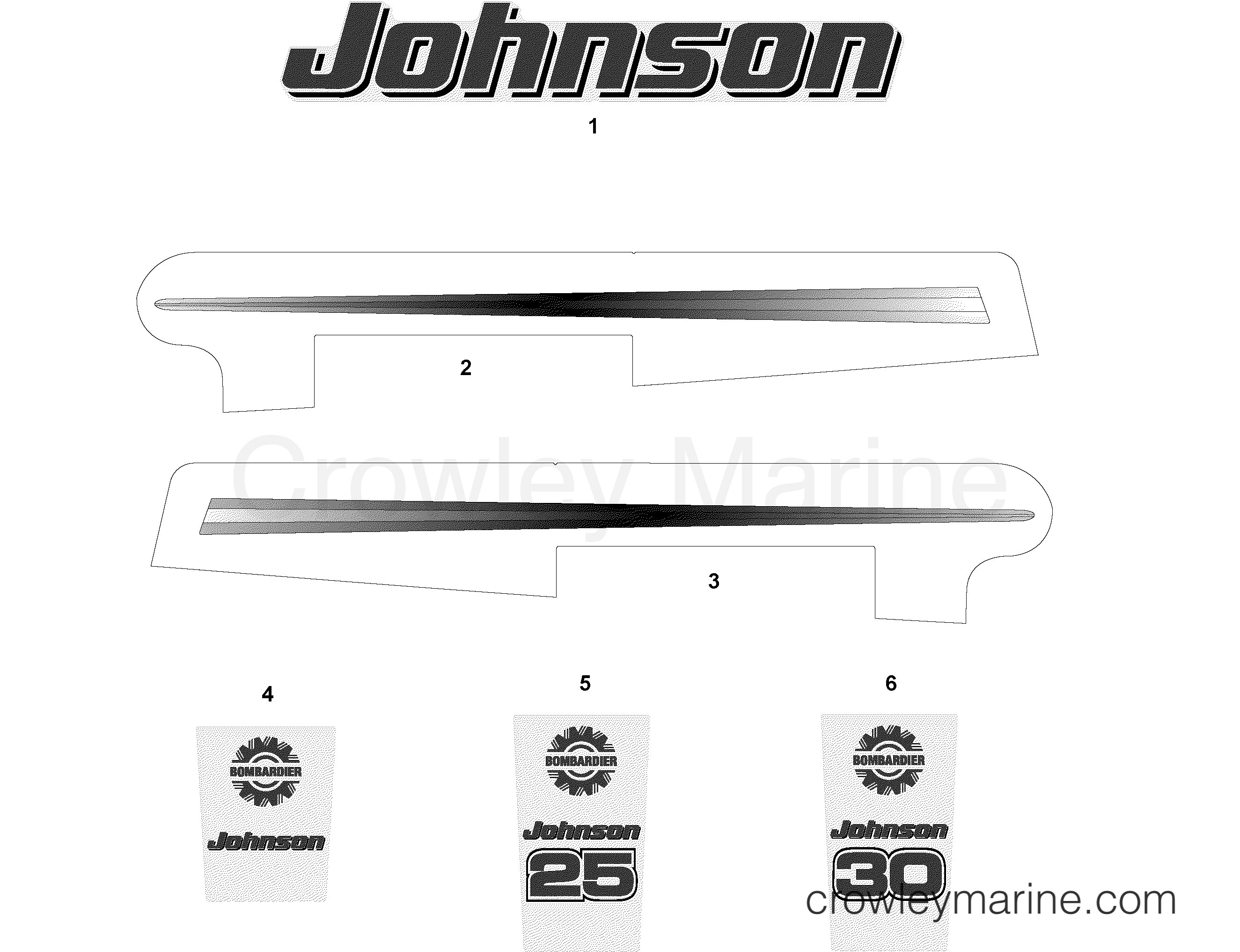 2005 Outboard 25 - J25RSOA - DECALS