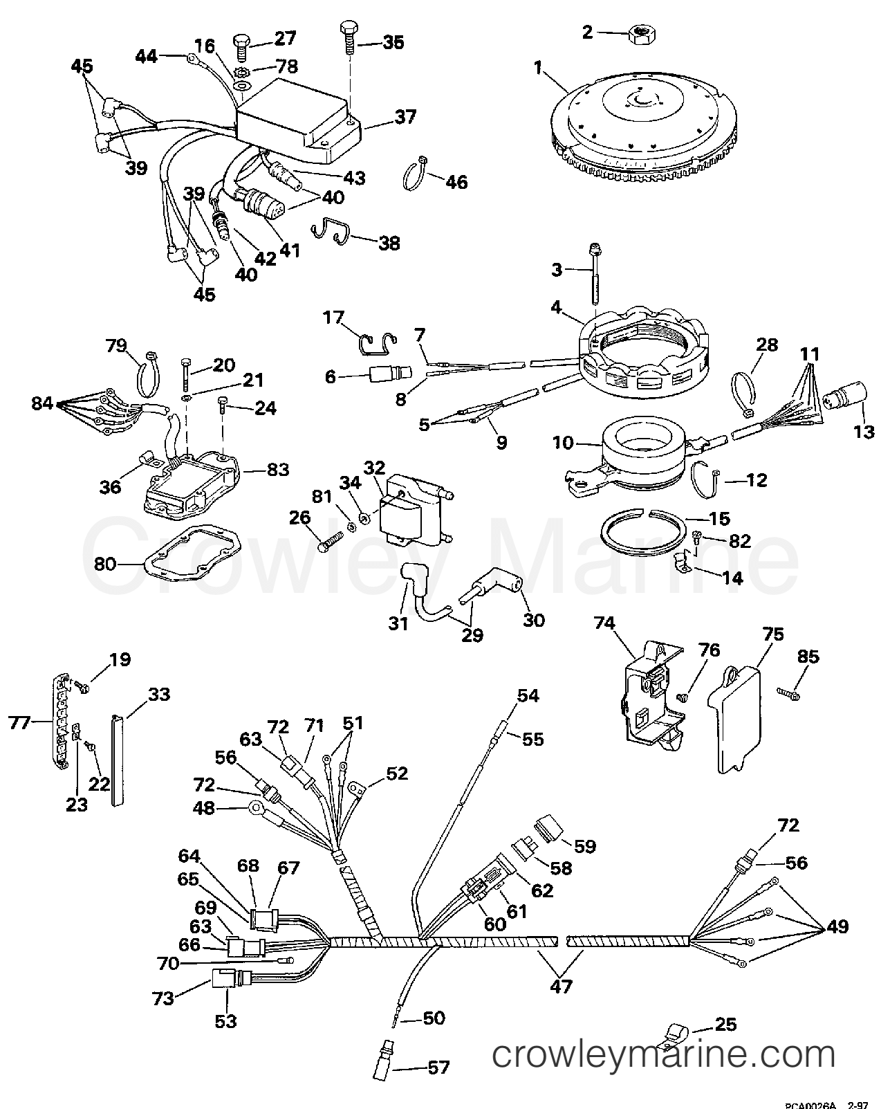1997 Outboard 100 - J100WTLEUA - IGNITION SYSTEM