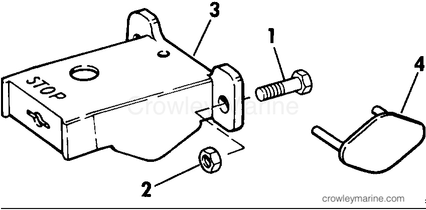 1985 Rigging Accessories - Remote Controls - ADAPTER KIT - STEERING - 9.9, 15