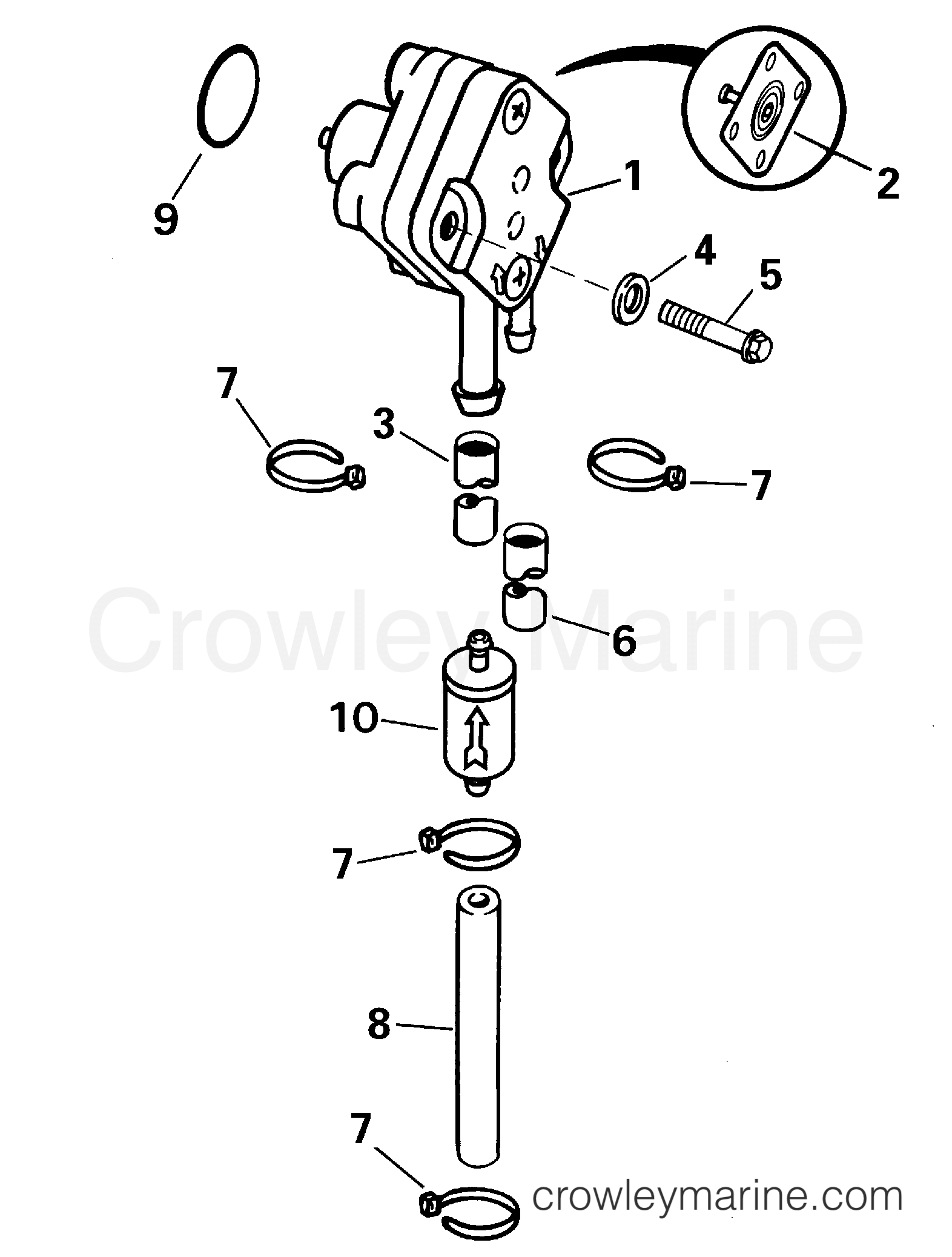 2000 Outboard 5 - E5RL4SSB - FUEL PUMP