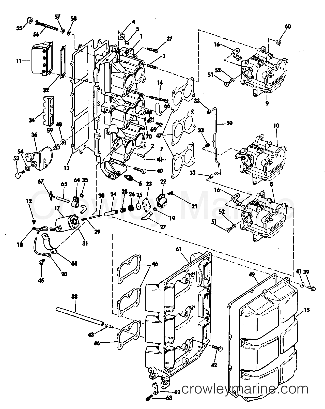1983 Evinrude Outboards 200 - E200TRXCTD - INTAKE MANIFOLD