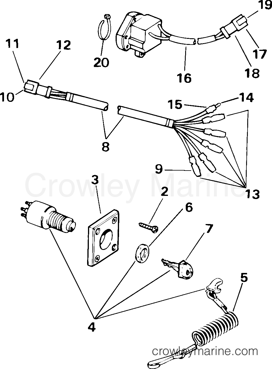 2001-2004 Rigging Accessories - Electrical System - IGNITION SWITCH KIT - SINGLE BEZEL