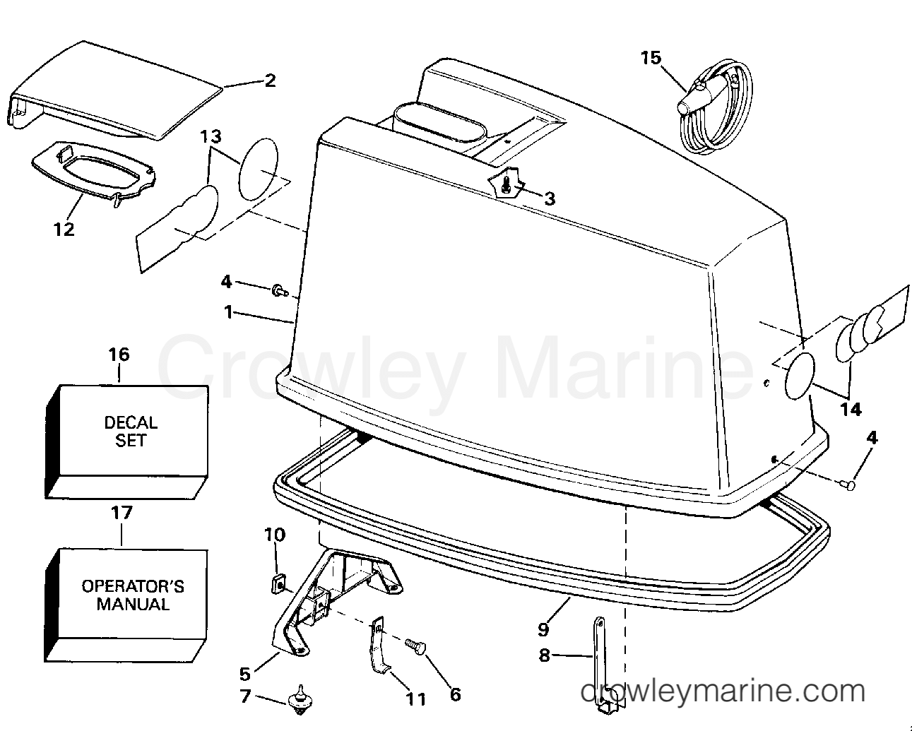 1993 Outboard 65 - J65WMLETD - ENGINE COVER