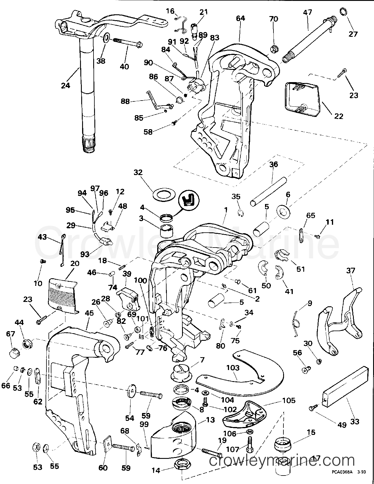 1994 Outboard 140 - J140TXERR - MIDSECTION