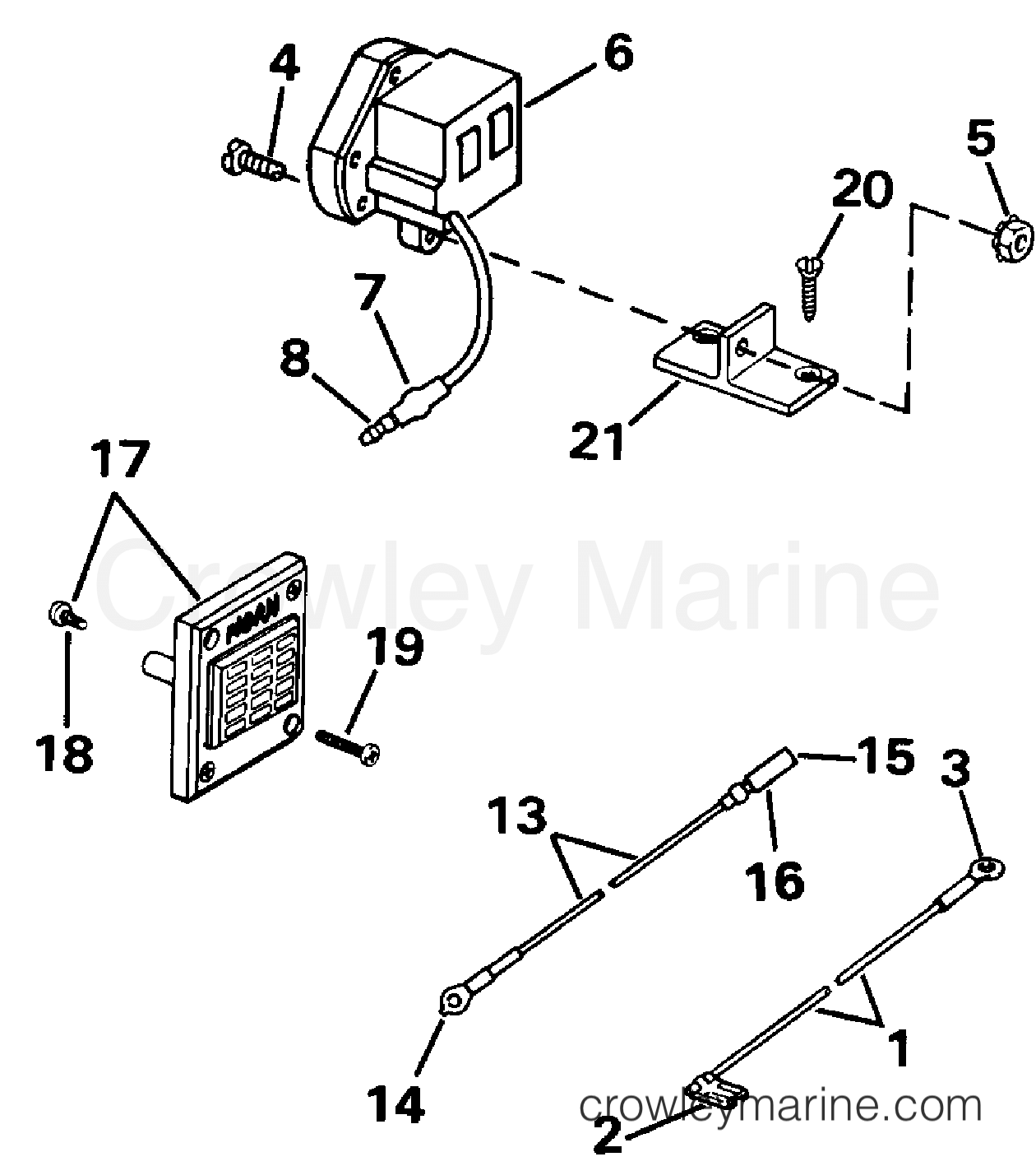 1995 Rigging OMC Stern Drive - All Models - AUDIBLE WARNING KIT