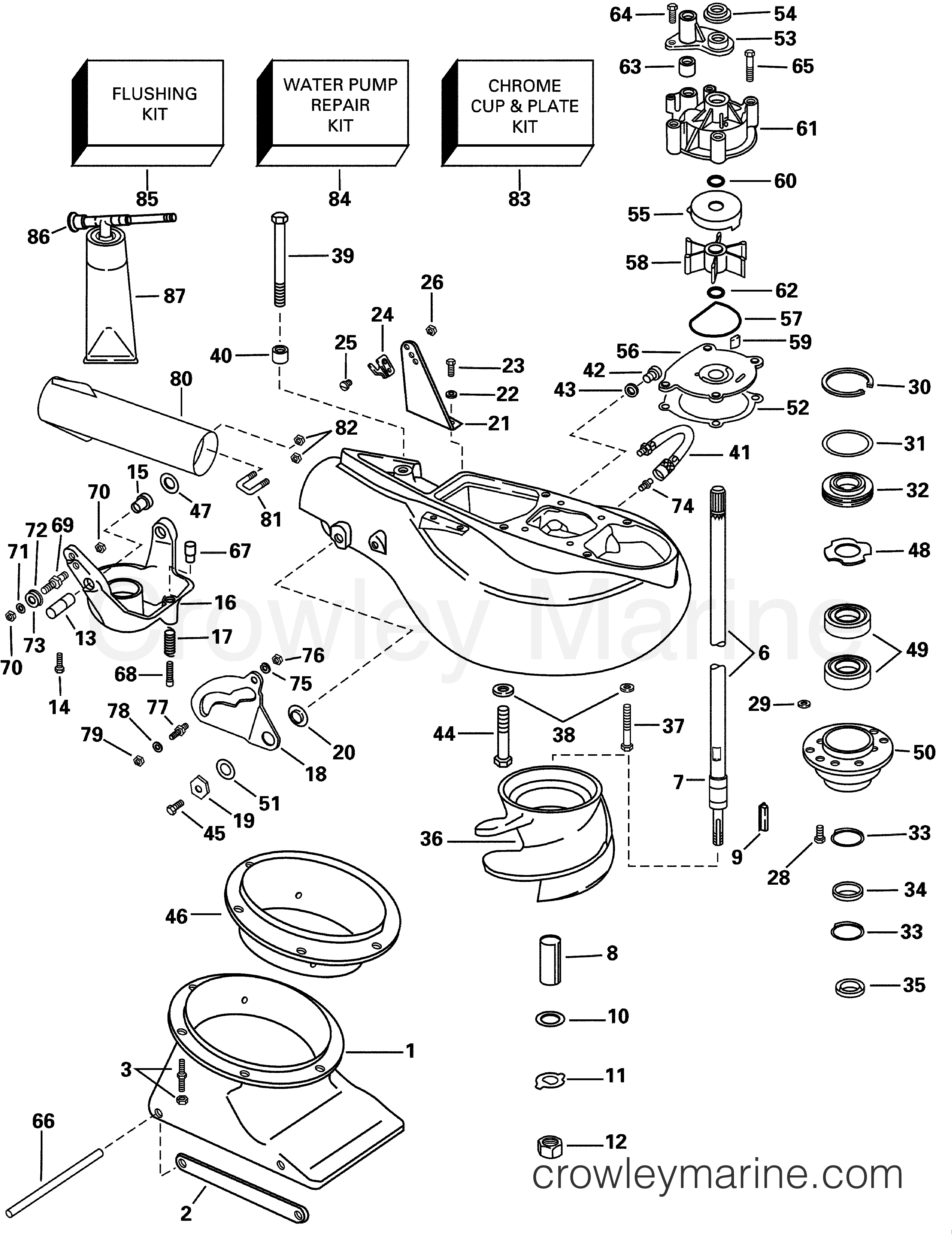 2001 Outboard 90 - J90PLSID - JET DRIVE UNIT