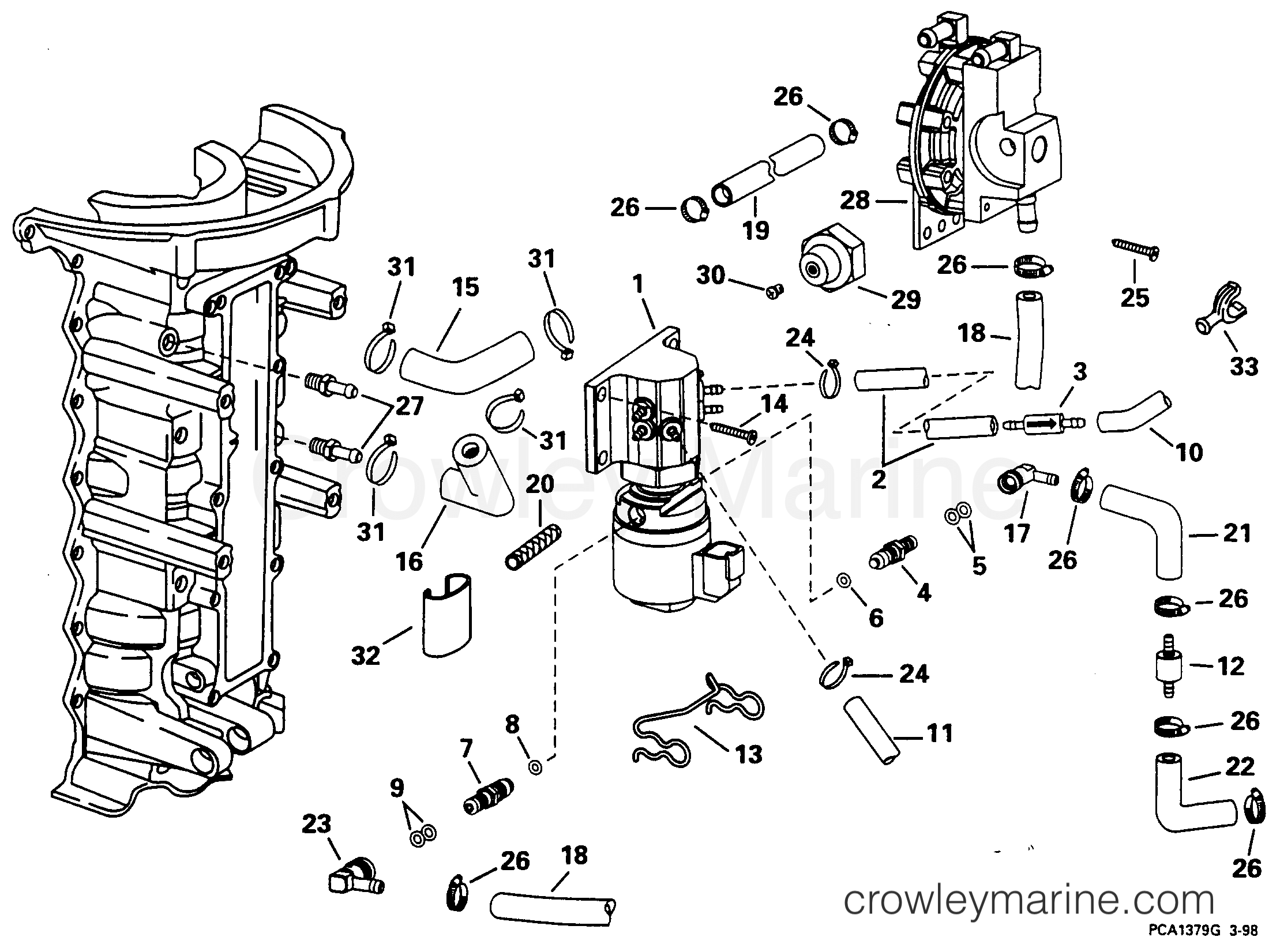 1997 Outboard 150 - J150IXEUC - OIL COMPONENTS
