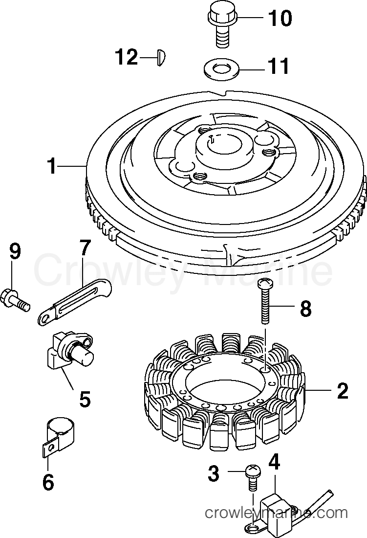 2002 Outboard 50 - J50PL4SNF - FLYWHEEL