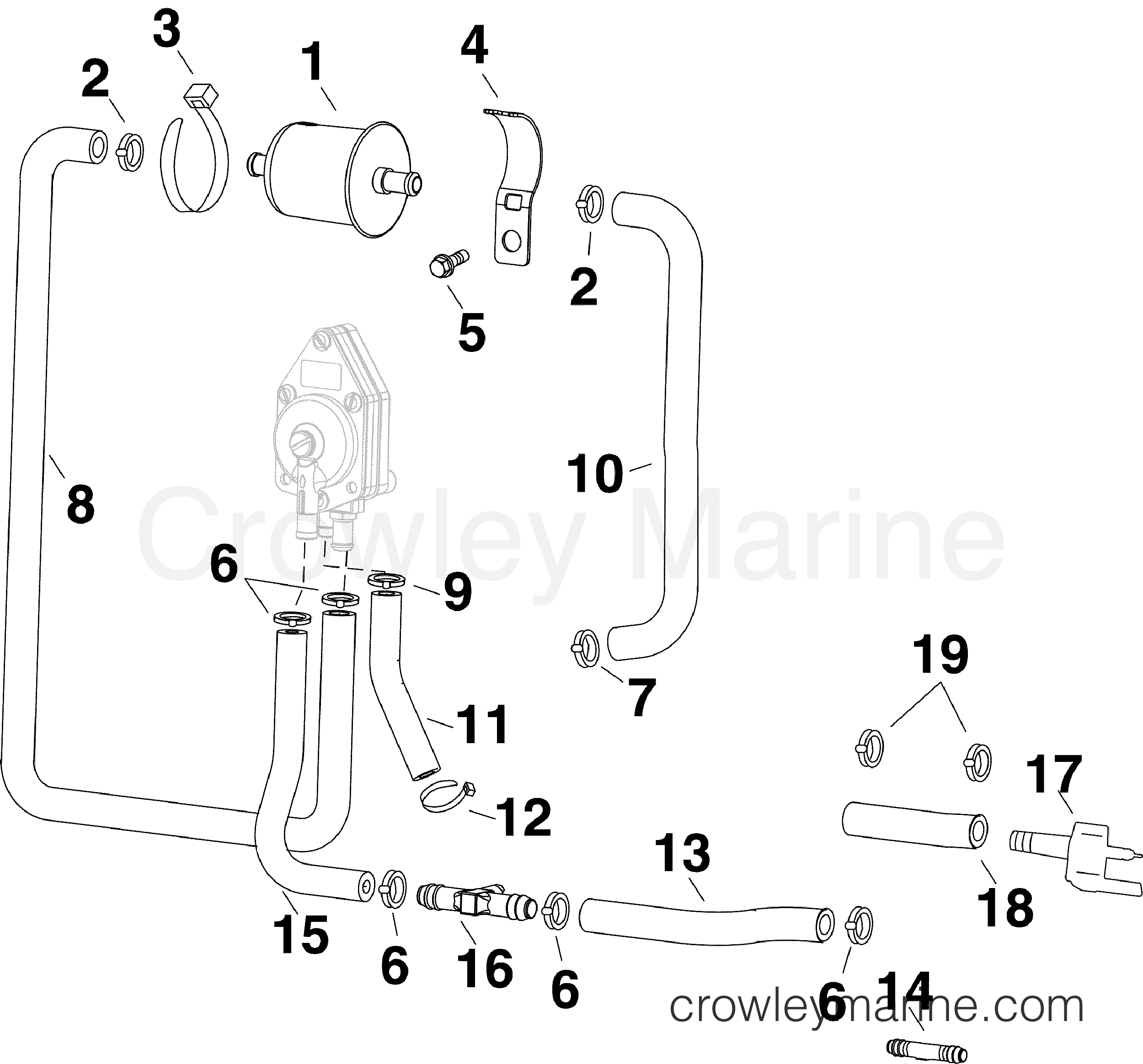 2007 Outboard 60 - E60DPLSUM - FUEL FILTER