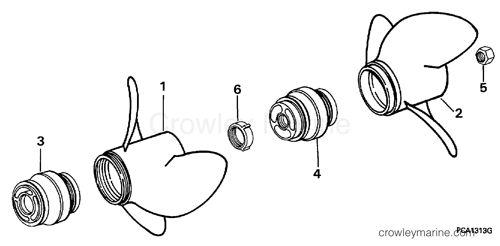 1997 OMC Stern Drive 7.4 - 744FPLKD PROPELLERS - DUAL PROP section