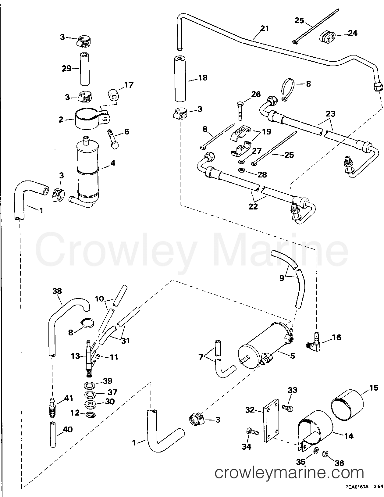 1994 Outboard 300 - J300PLERC - POWER STEERING GROUP