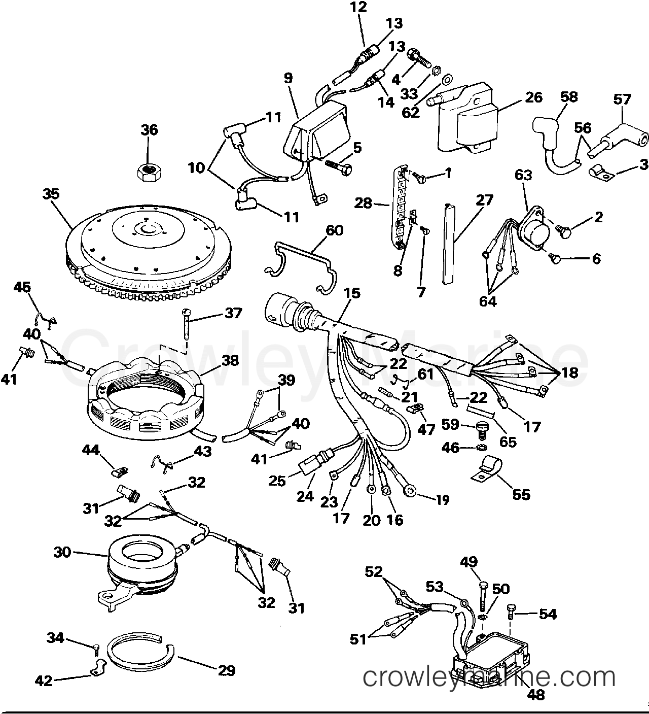 1987 Outboard 90 - J90MLCUR - IGNITION SYSTEM